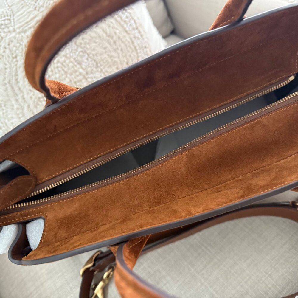 Coach Soft Empire 40 Warm Brown Suede - Picture 5 of 8